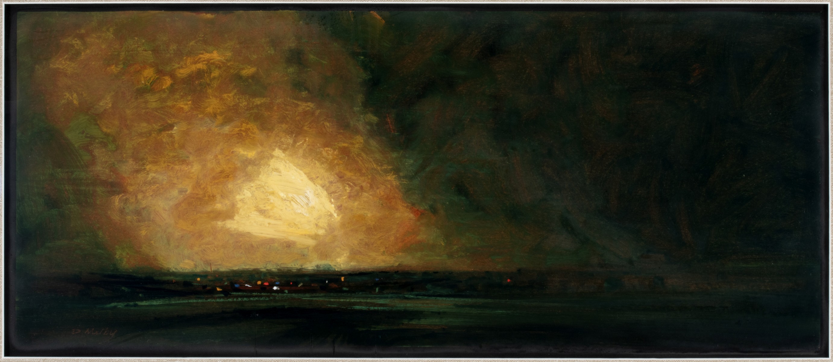 DAVID MELBY (1942-2014) OIL ON ARTIST'S BOARD