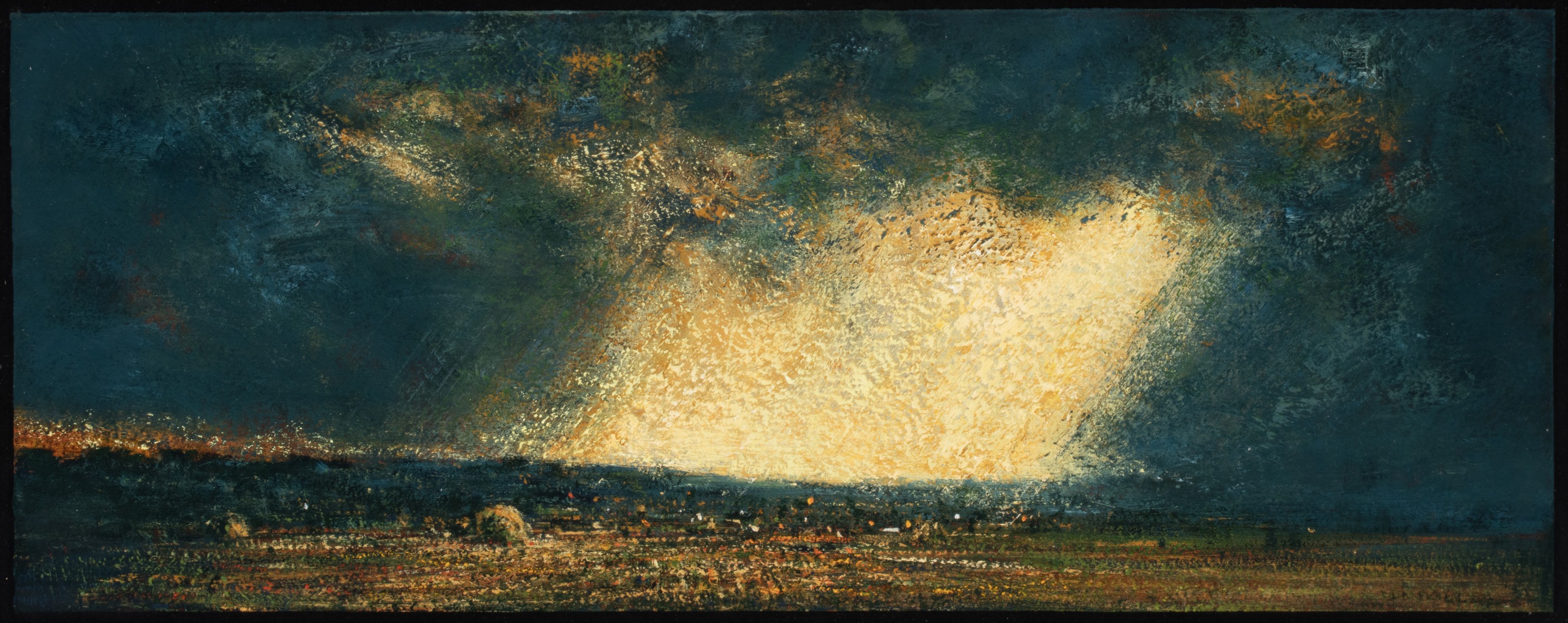 DAVID MELBY (1942-2014) OIL ON ARTIST'S BOARD