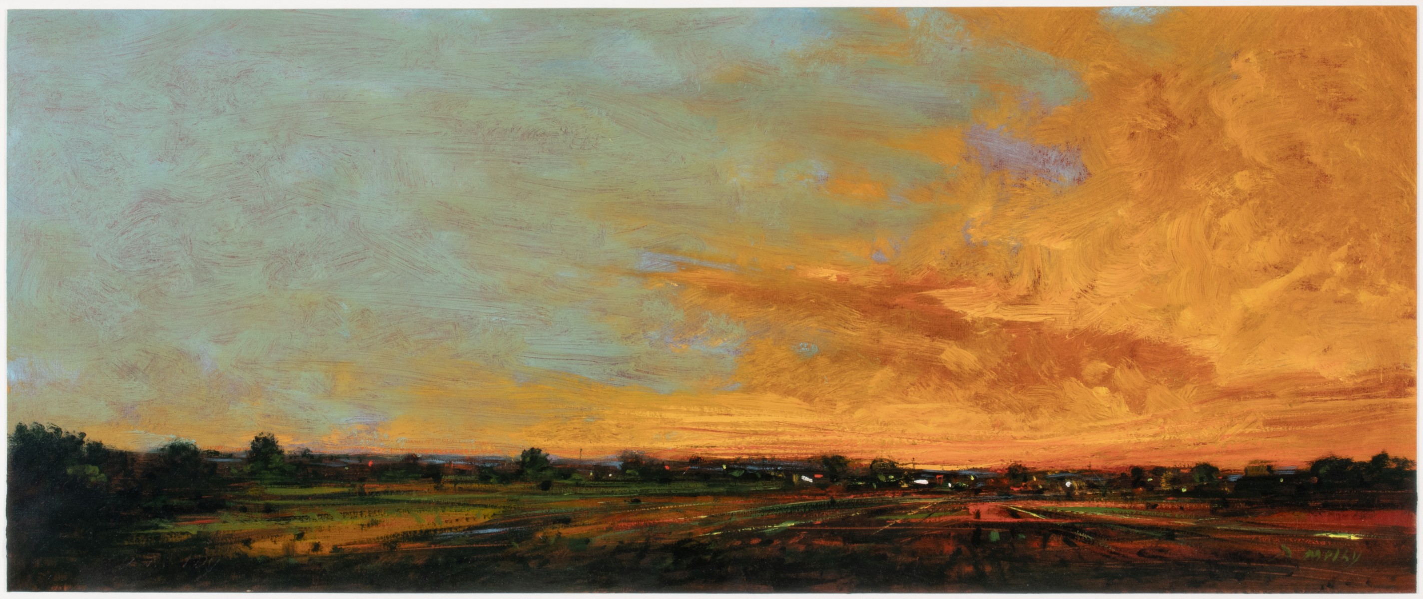 DAVID MELBY (1942-2014) OIL ON ARTIST'S BOARD