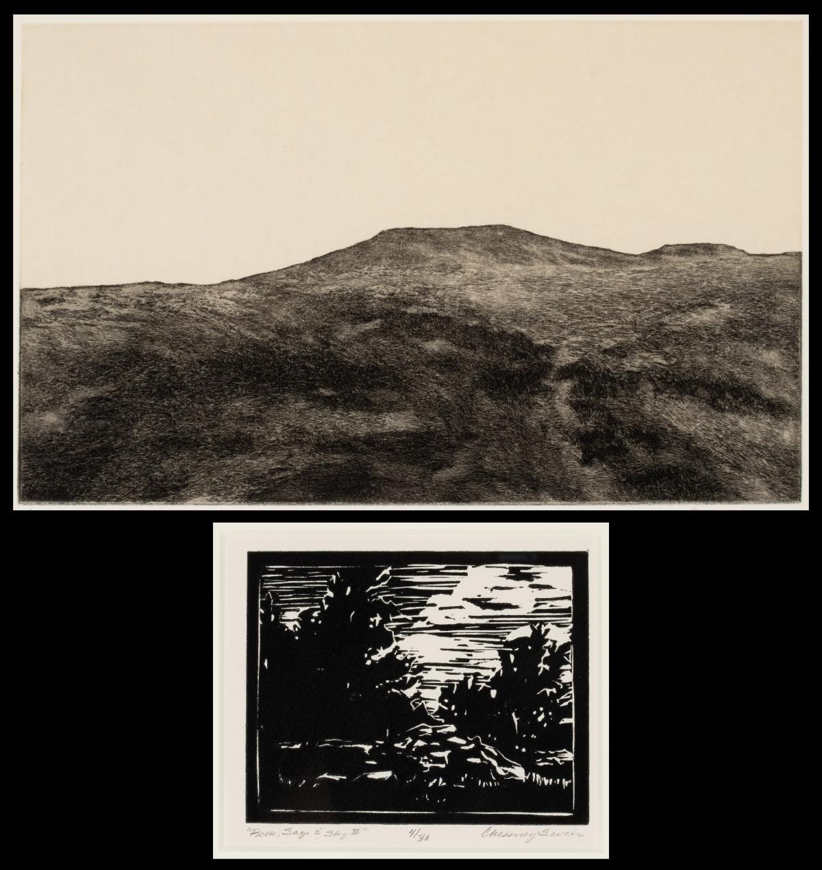 TWO EARLY 21ST CENTURY PENCIL SIGNED PRINTS