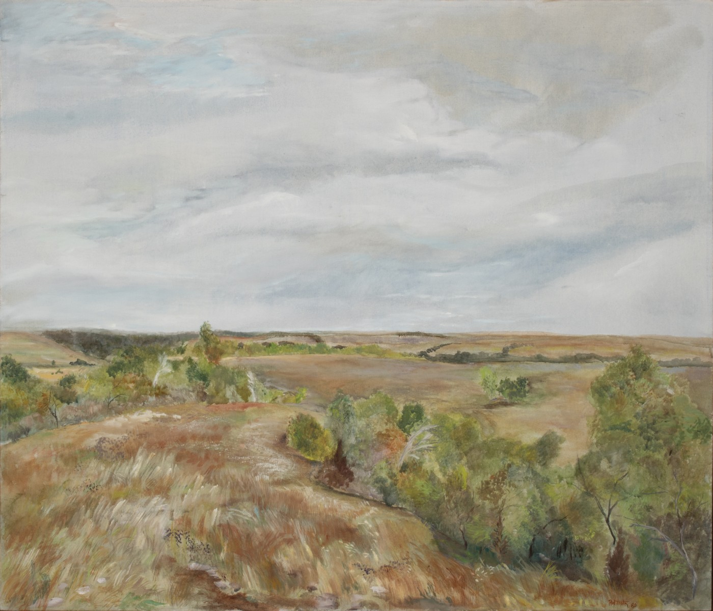 RODNEY TROTH (BORN 1955) KANSAS FLINT HILLS OIL/CANVAS