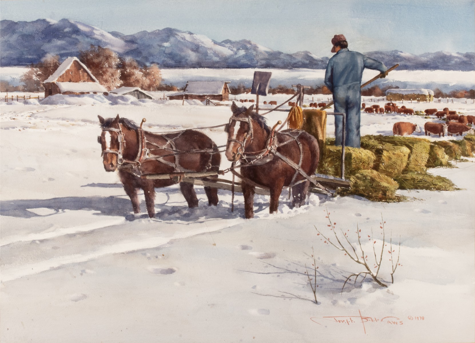 JOSEPH BOHLER (BORN 1938) WATERCOLOR