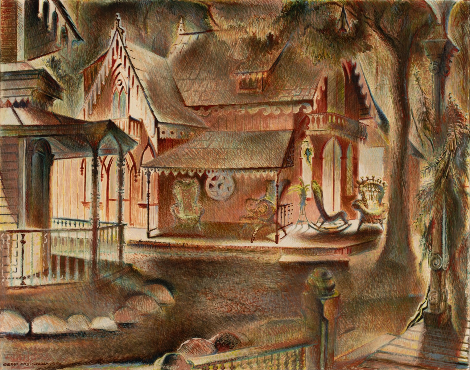 ROBERT McDONALD GRAHAM, JR (1919-2003) ACRYLIC MASONITE