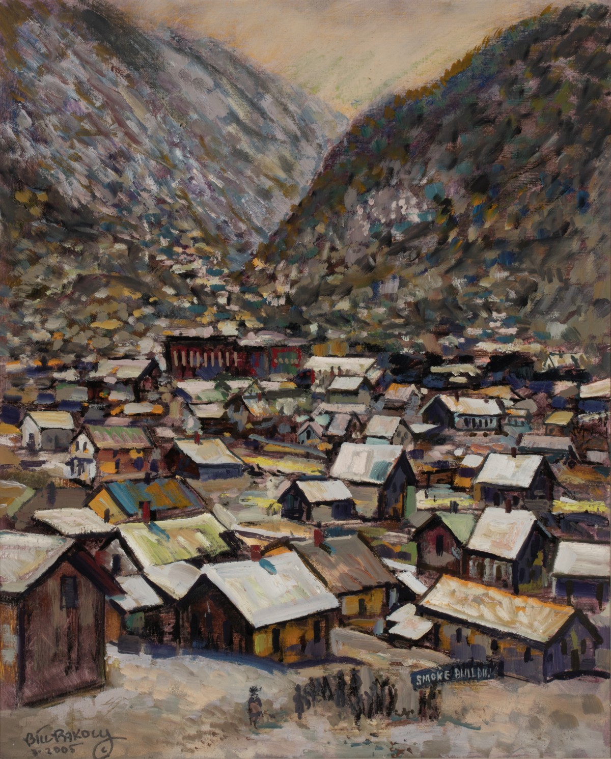 WILLIAM RAKOCY (1924-2015) OIL ON MASONITE