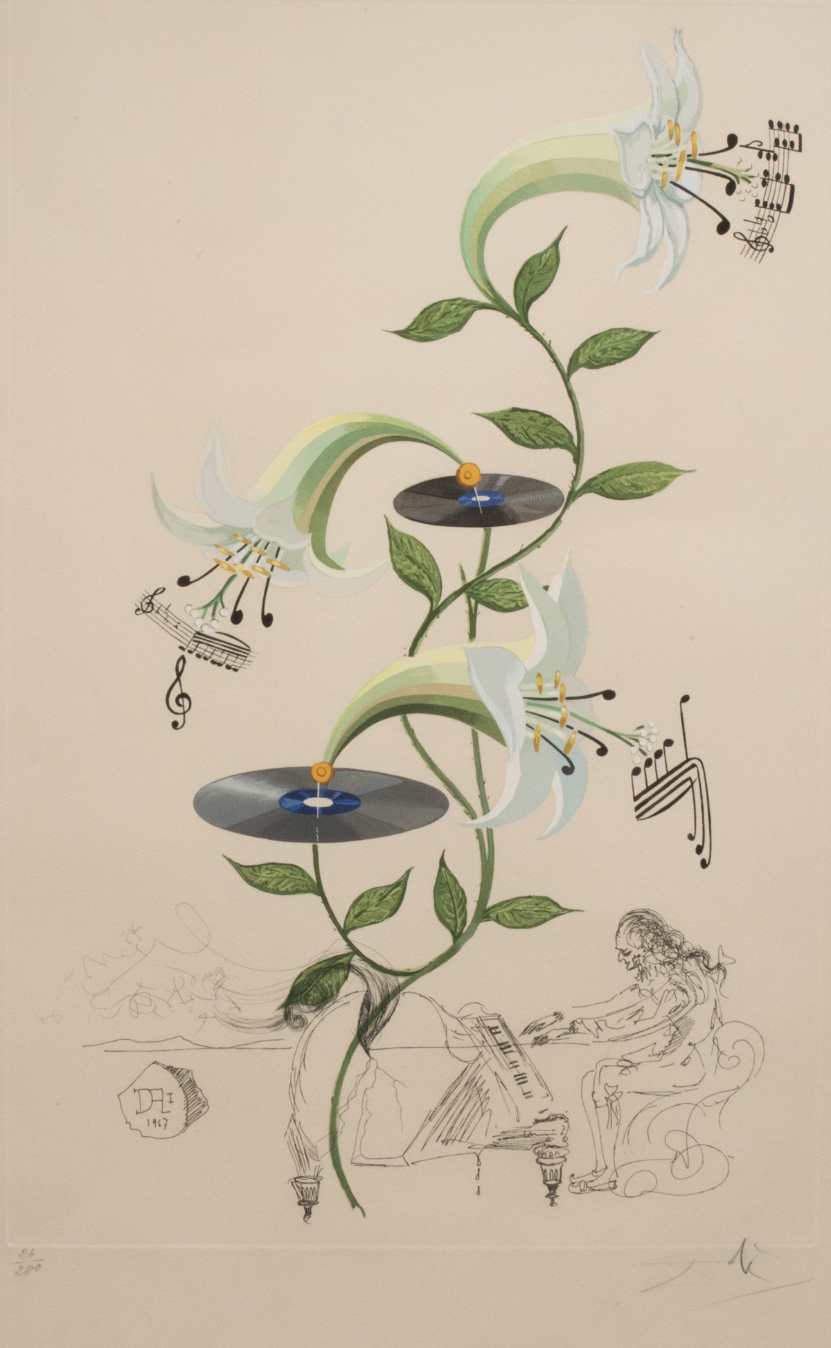 SALVADOR DALI (1904-1989) PENCIL SIGNED ETCHING AND DRY