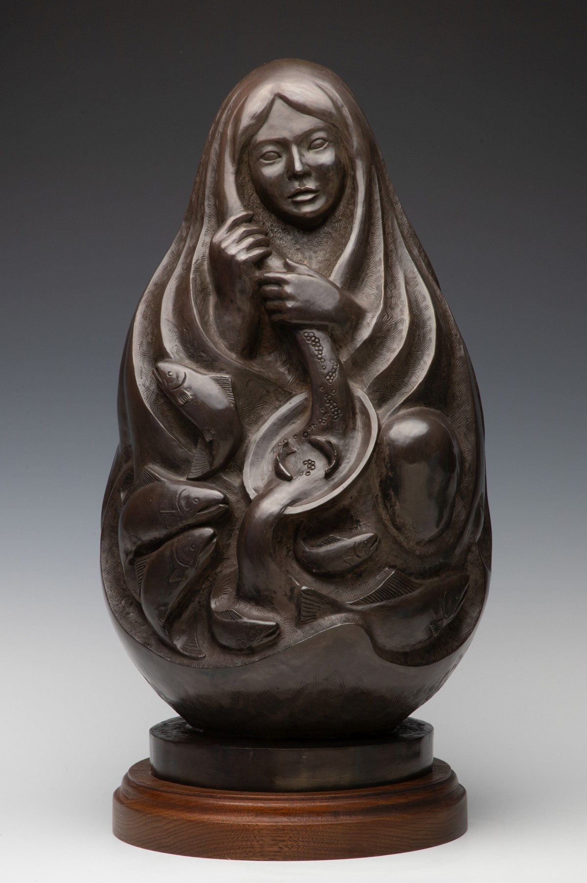 JACQUES AND MARY REGAT 20/21ST C.) FIRST NATION BRONZE