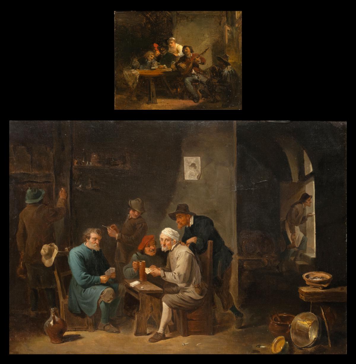 ATTR HERMAN F.C TEN KATE. AFTER DAVID TENIERS (2 WORKS)