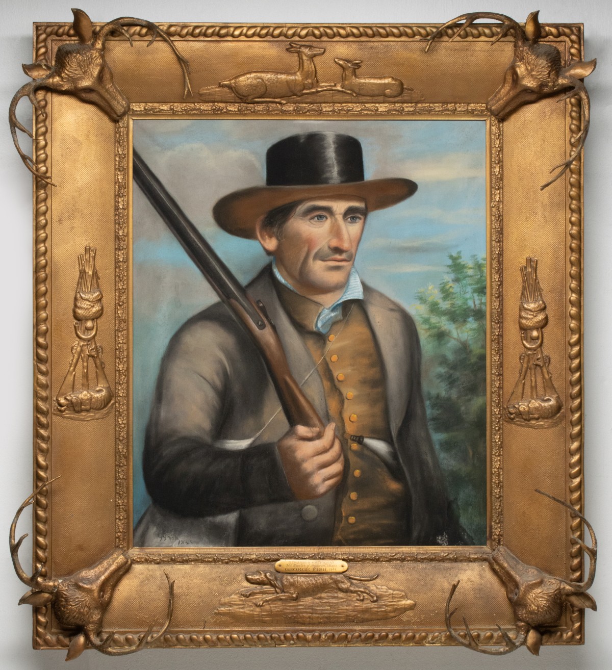 GEORGE FISH (1822-1906) PORTRAIT OF BENJAMIN HATHAWAY