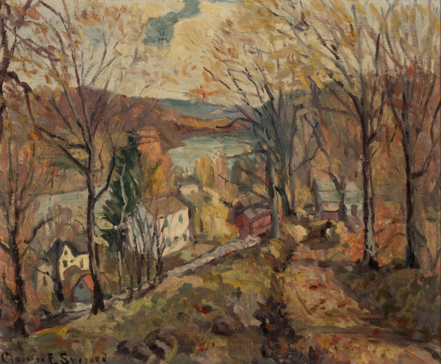 CLARENCE SHEPARD (1869-1949) OIL ON ARTIST'S BOARD