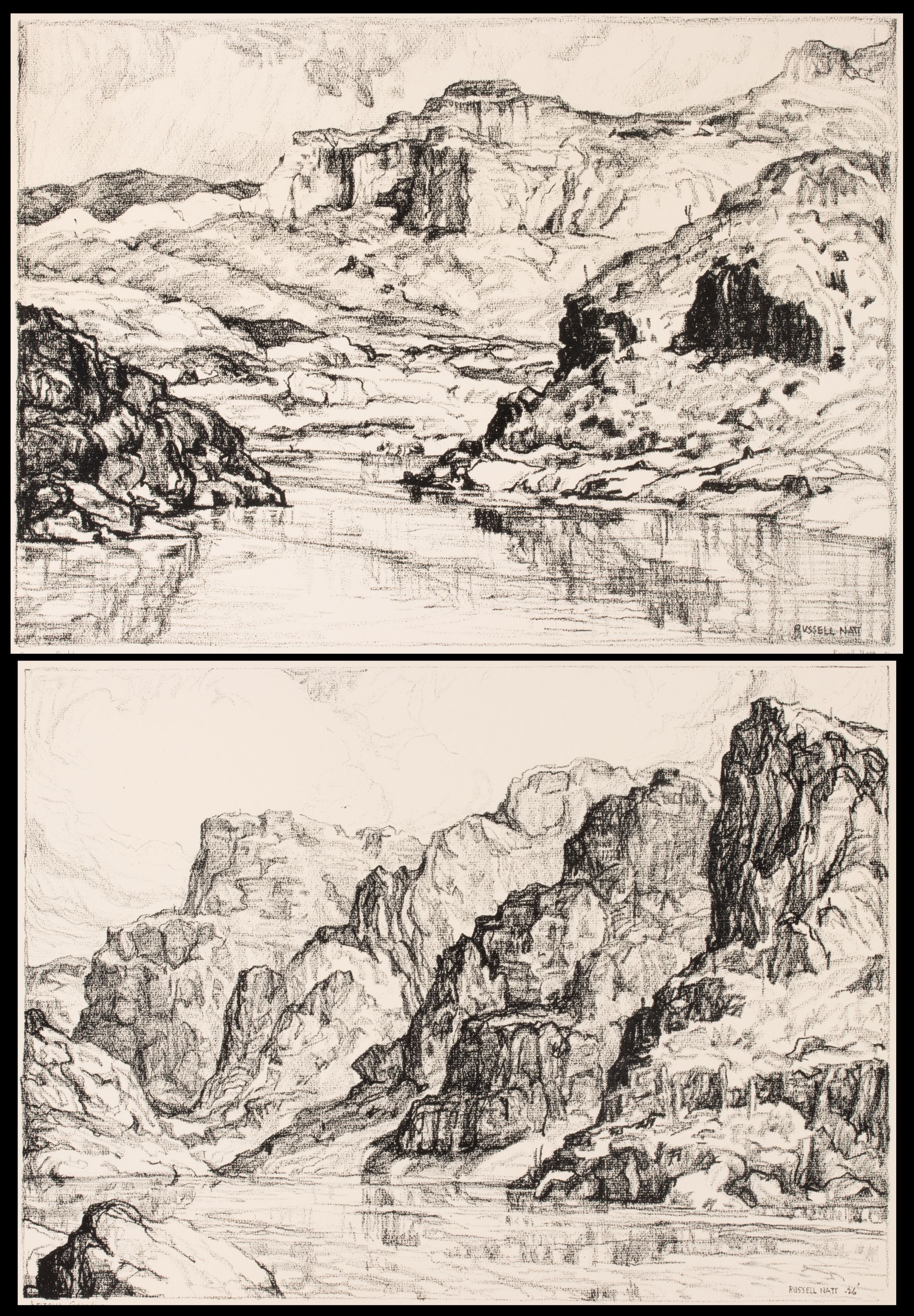 RUSSELL NATT (1902-1928) LITHOGRAPHS (2 PRINTS)