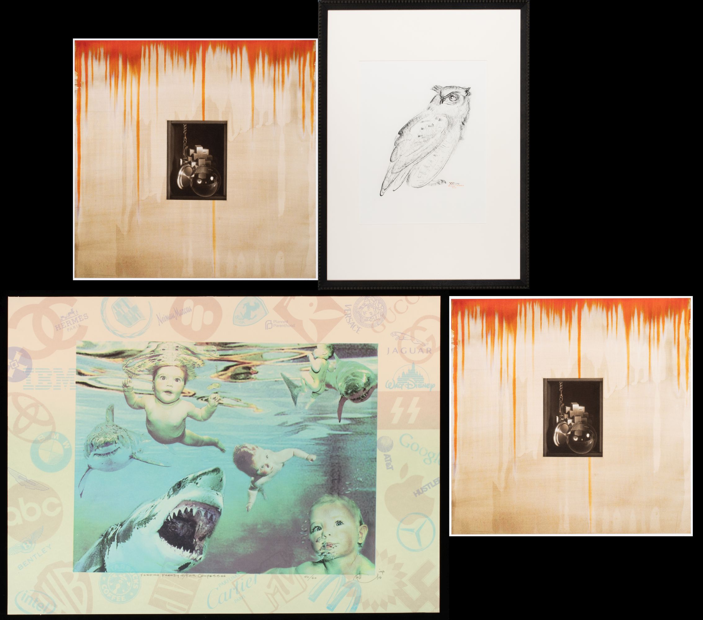 FOUR PENCIL SIGNED PRINTS BY KANSAS ARTISTS