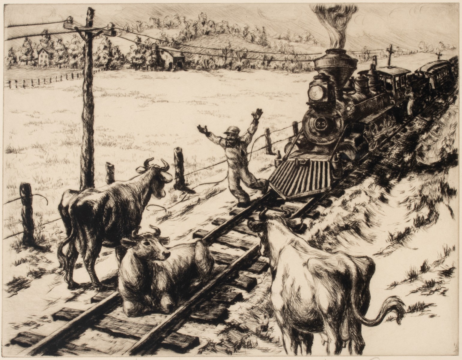 PENCIL SIGNED AAA ETCHINGS BY HIGGINS AND GRANVILLE (2)