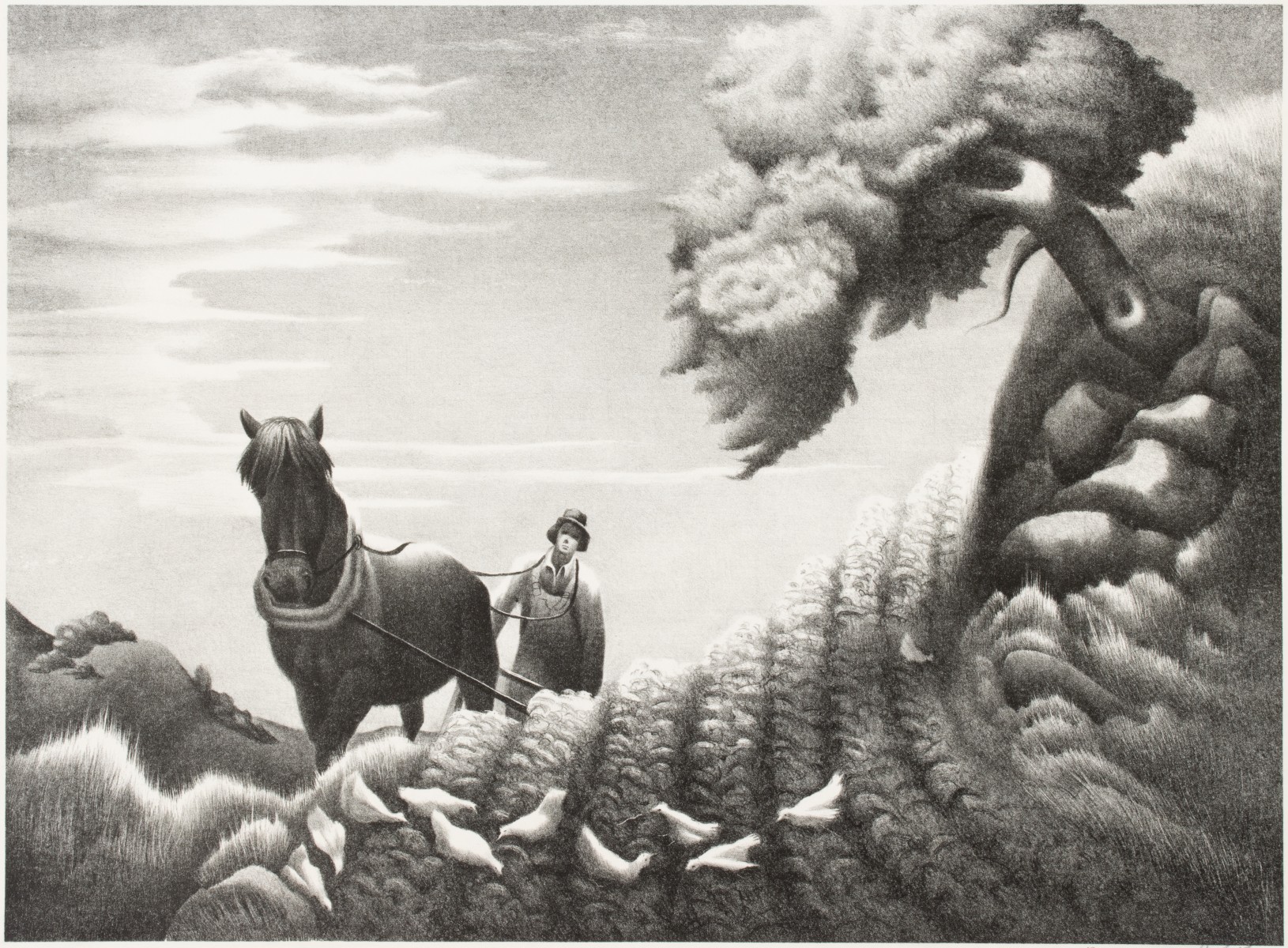 BERNARD STEFFEN (1907-1980) PENCIL SIGNED LITHOGRAPH