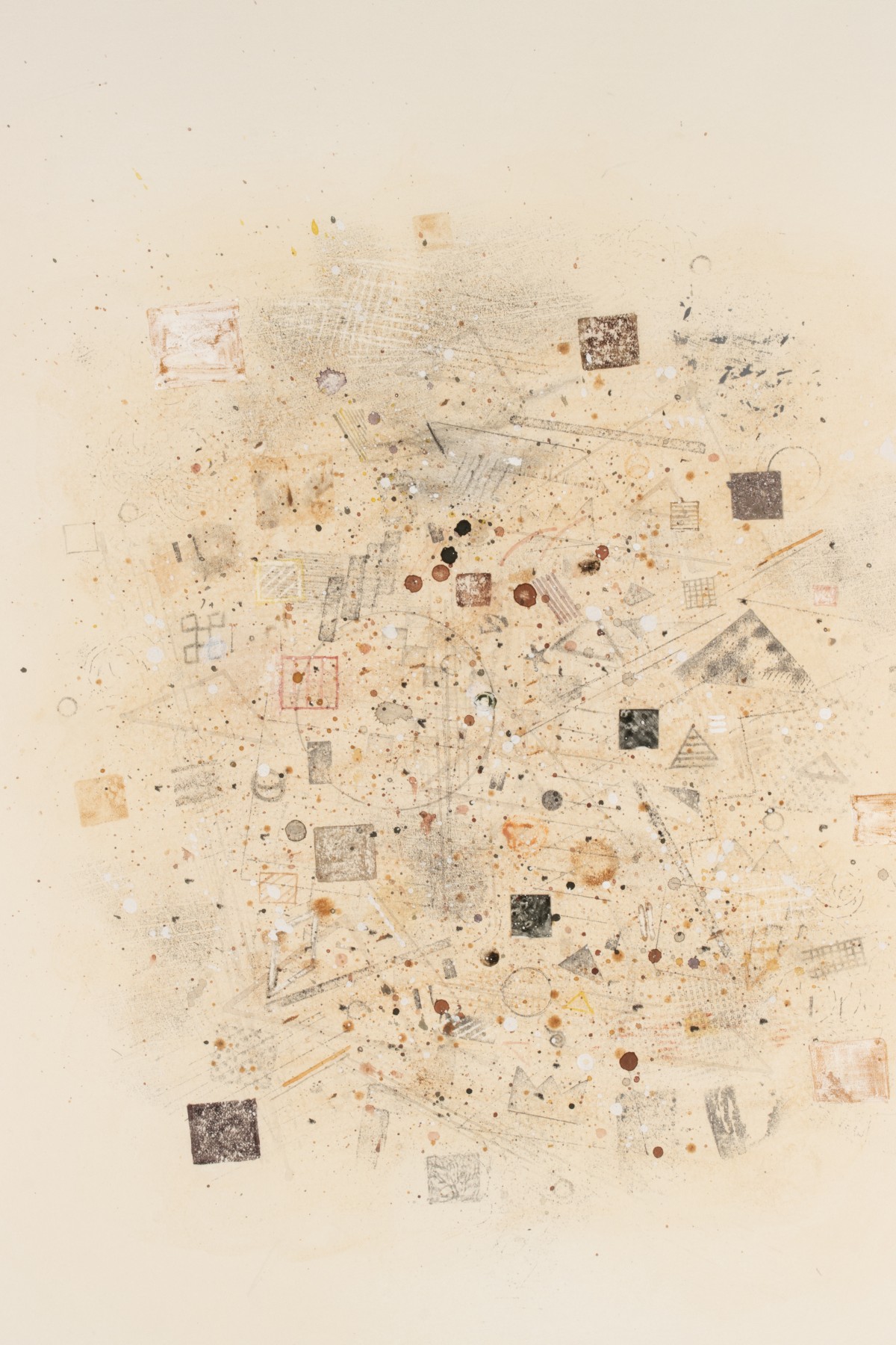 DAVID SHAPIRO (1944-2014) 1977 MIXED MEDIA WITH COLLAGE