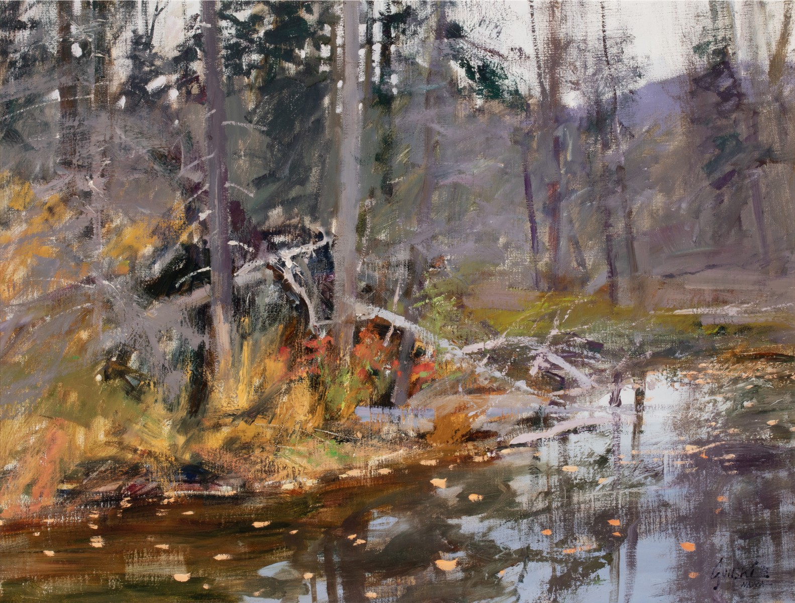 WALT GONSKE (BORN 1942) WHITE MOUNTAINS OIL ON CANVAS