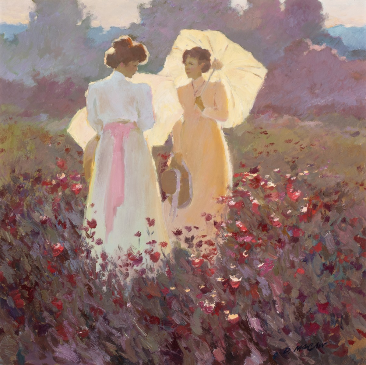 DAN McCAW (B. 1942) LUMINOUS FIELD OF FLOWERS O/C