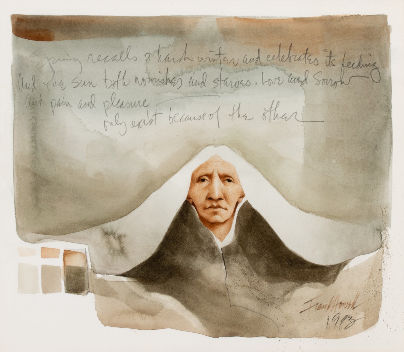 FRANK HOWELL (1937-1997) WATERCOLOR