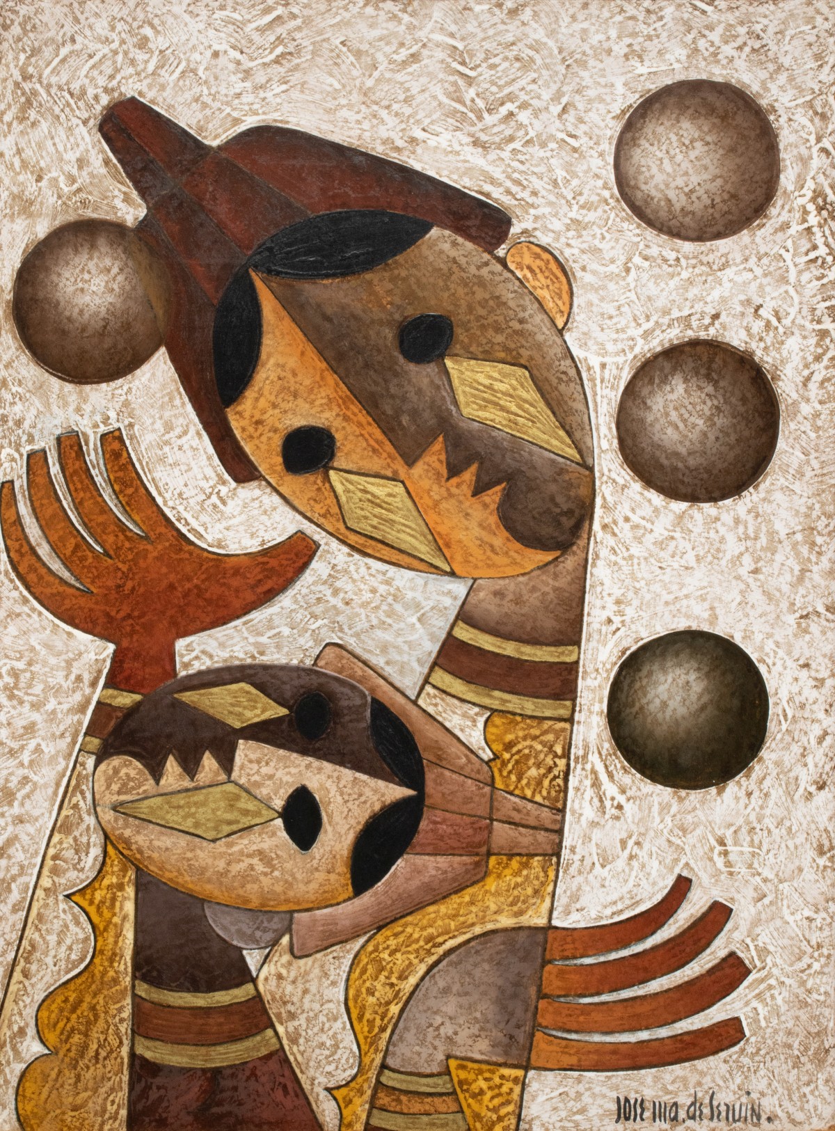 JOSÉ MARIA DE SERVIN (1917-1983) OIL ON BOARD