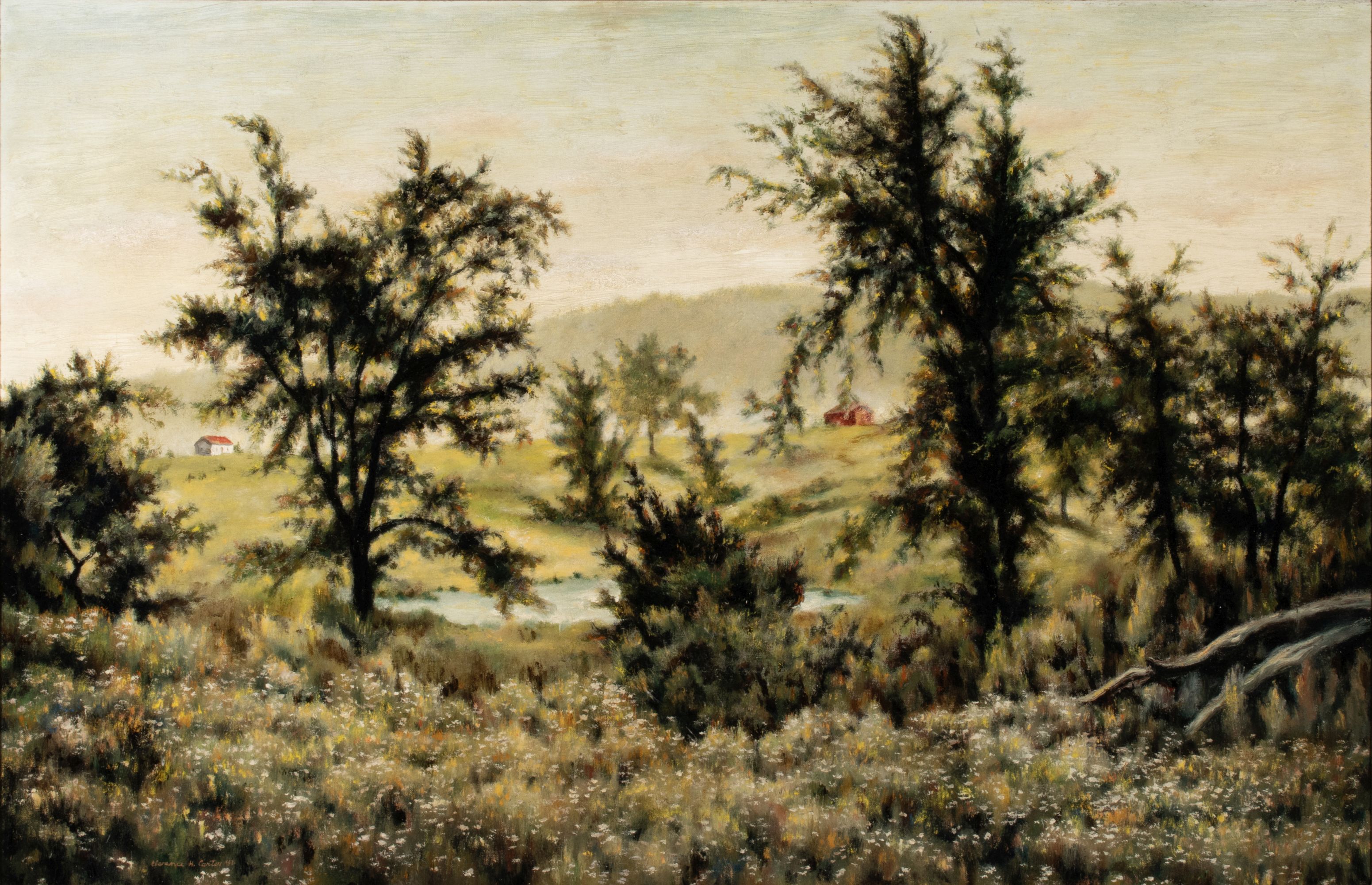 CLARENCE H. CARTER (1904-2000) CLEVELAND WPA ARTIST OIL