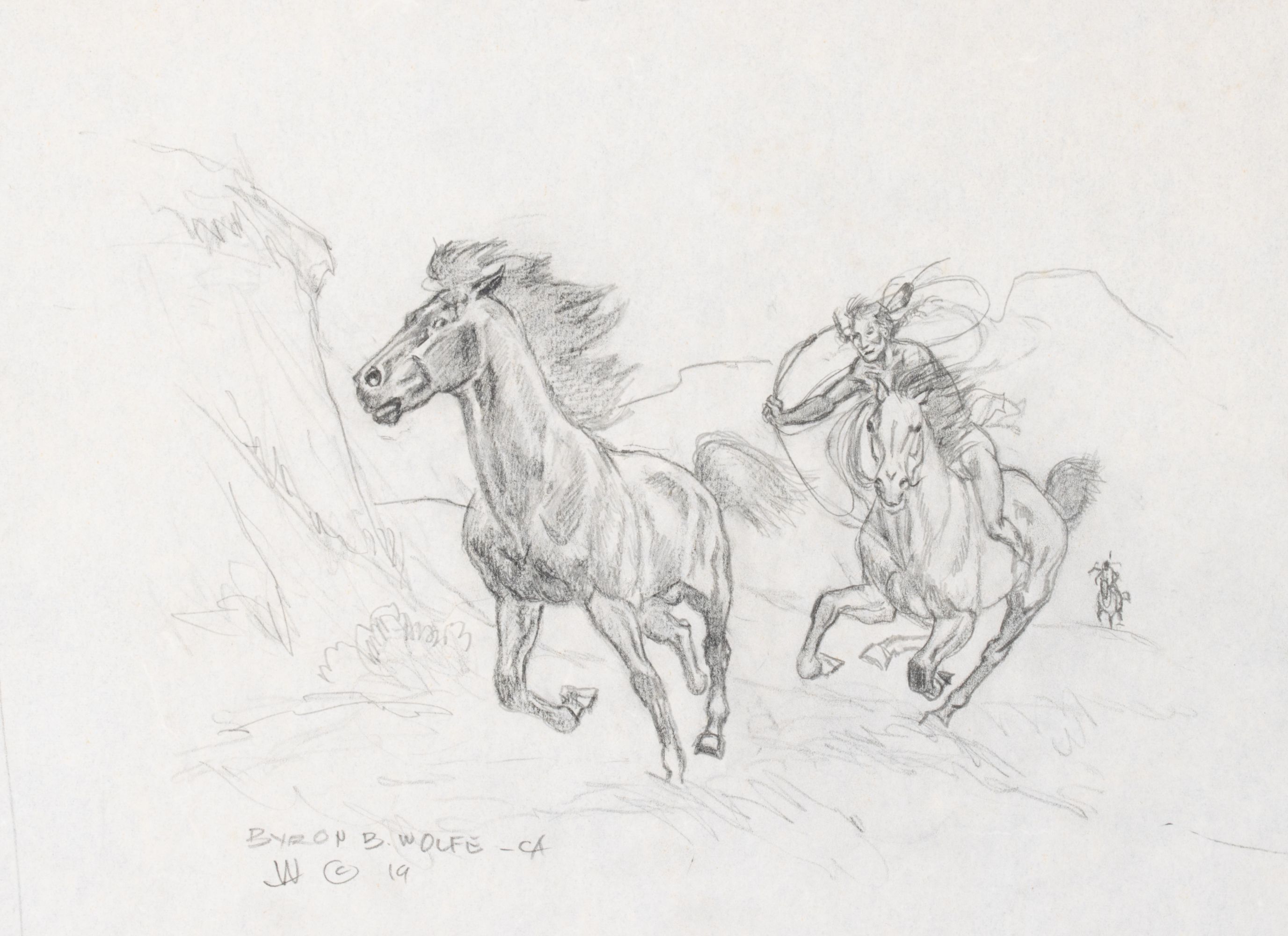 BYRON WOLFE (1904-1973) GRAPHITE SKETCHES (6)