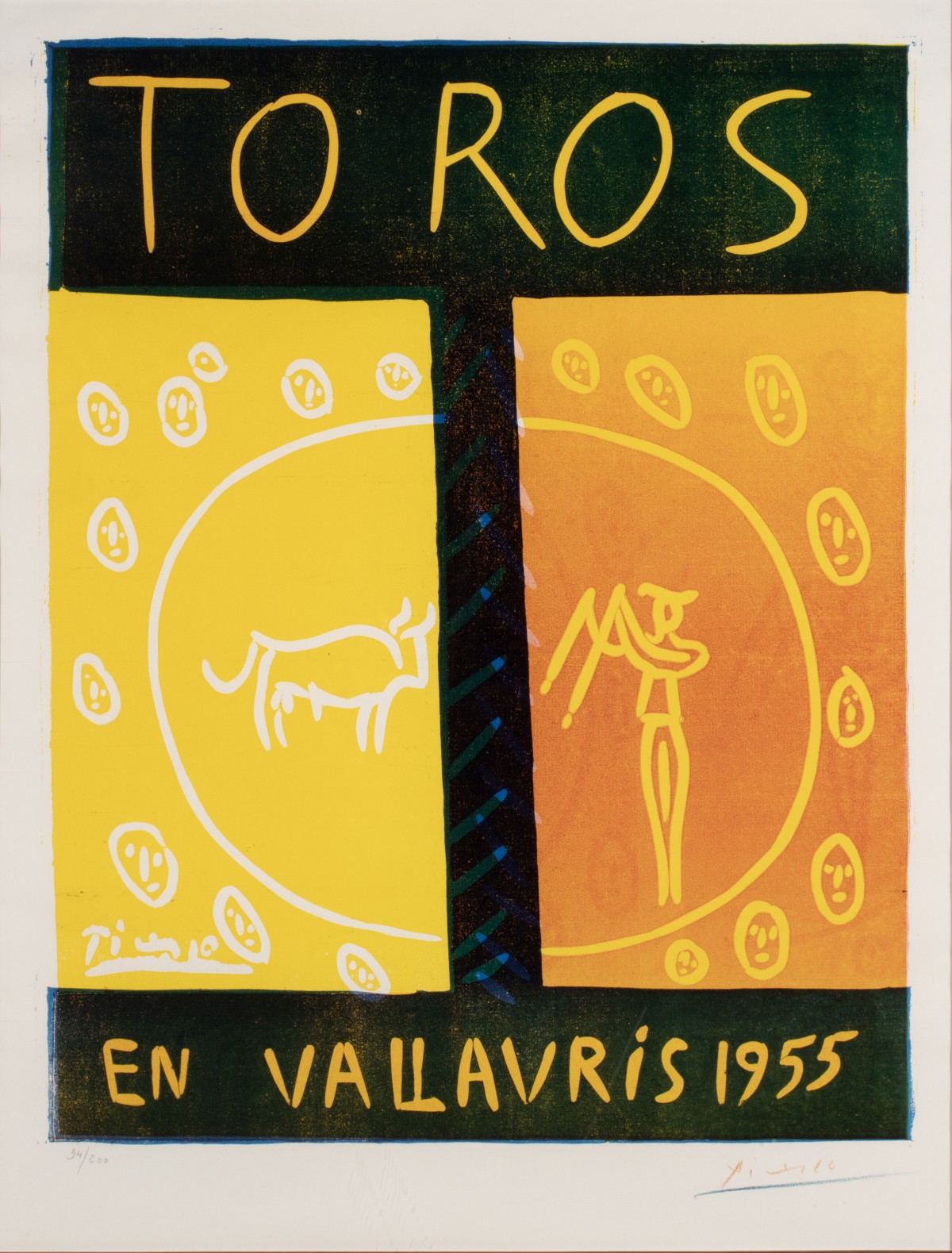 PABLO PICASSO (1881-1973) COLOR LINOCUT POSTER