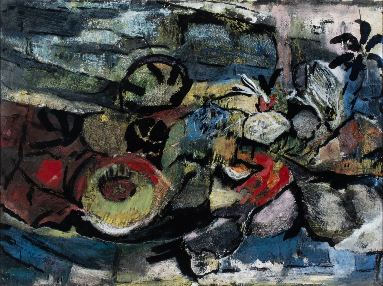 MARY S. DAVIS (20th CENTURY KANSAS CITY) OIL ON PAPER