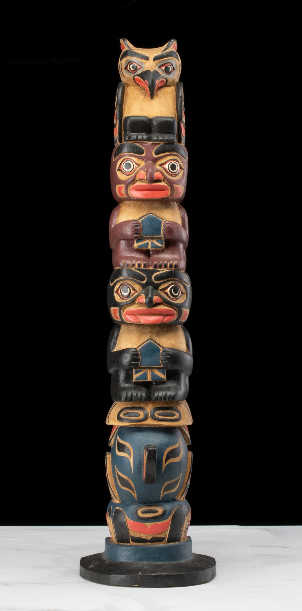 NW COAST MODEL TOTEM ATTRIBUTED DON SMITH (1933-1996)