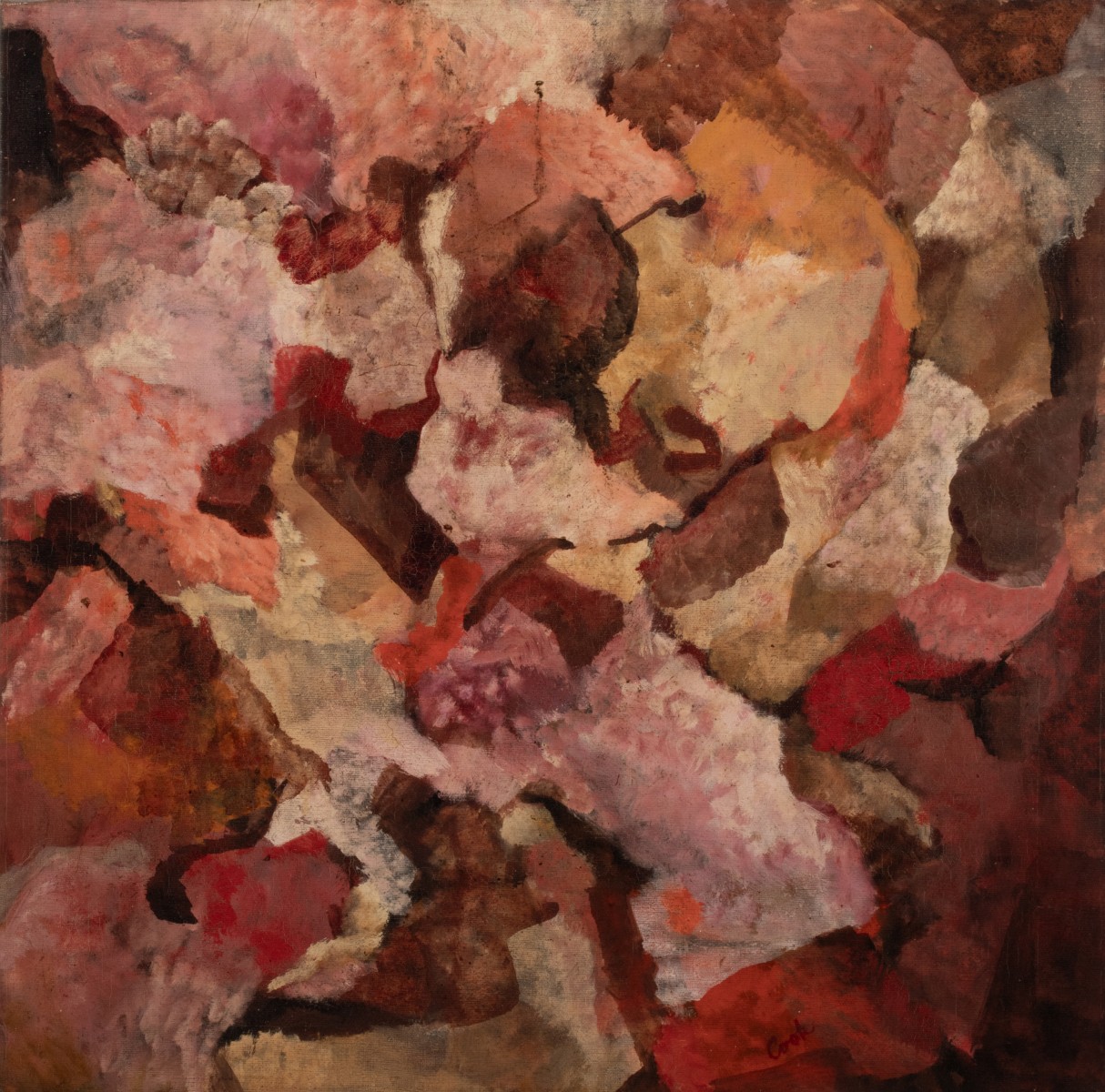 SALLY COOK (BORN 1932) EARLY AMORPHOUS ABSTRACT C. 1963