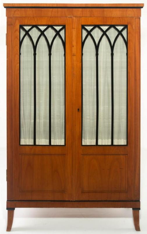 A GOOD LATE 19TH CENTURY BIEDERMEIER TWO DOOR CABINET