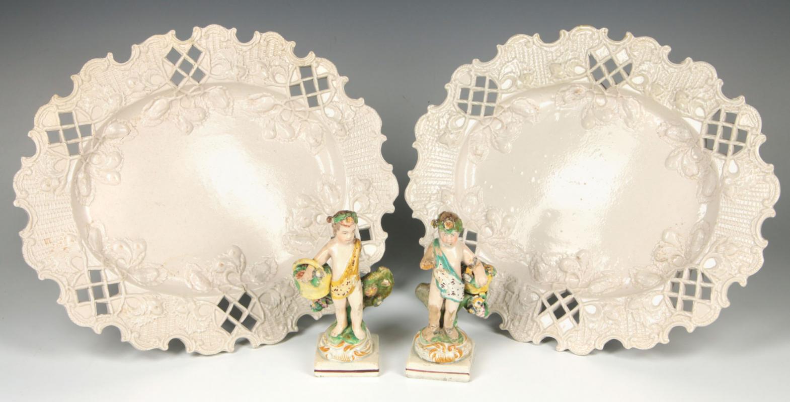 A SMALL ESTATE COLLECTION OF 18TH CENTURY CERAMICS 