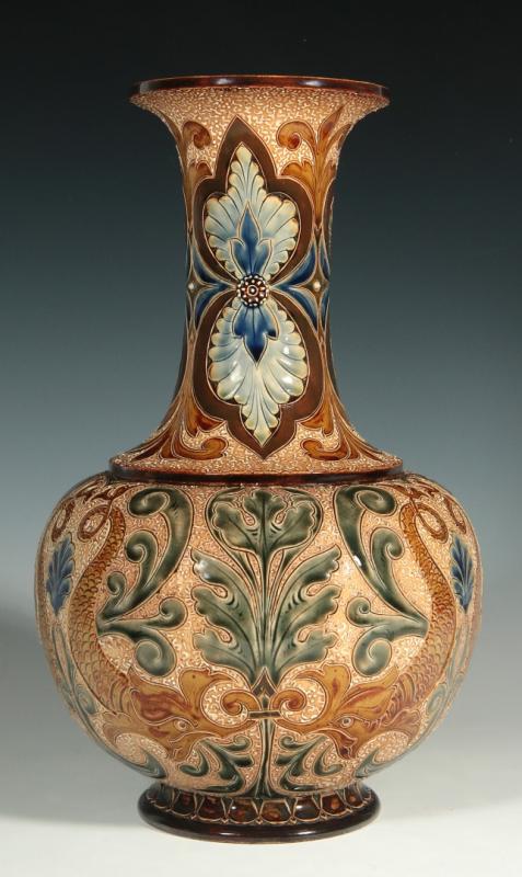 A DOULTON LAMBETH VASE BY EMILY E STORMER	