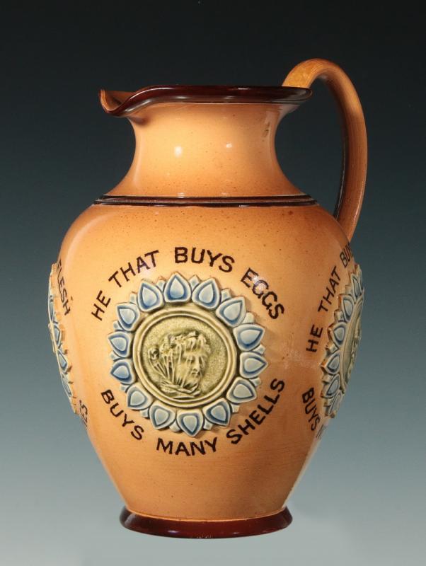 A DOULTON LAMBETH 'GOOD ALE' JUG SIGNED JOHN EYRE