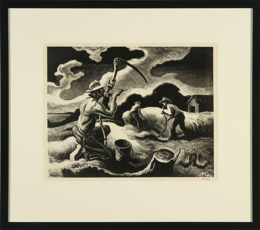 THOMAS HART BENTON (1889-1975) PENCIL SIGNED LITHOGRAPH