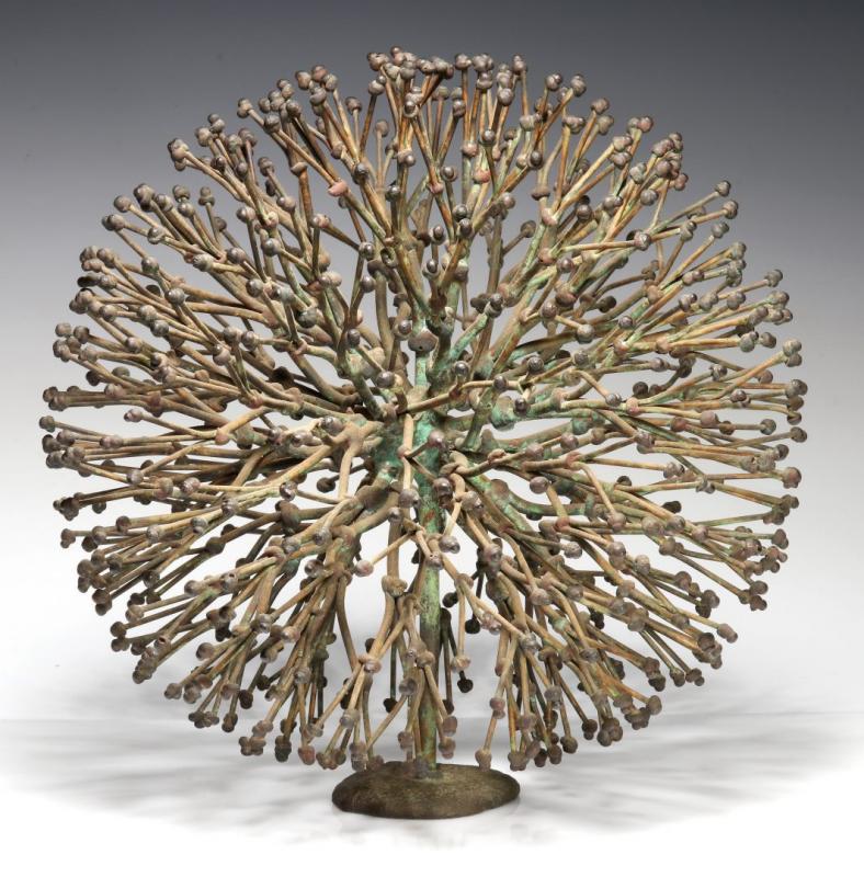 A HARRY BERTOIA BRONZE BUSH SCULPTURE