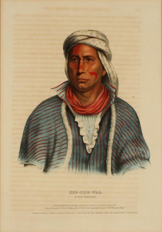 MCKENNEY AND HALL 'KEE-SHE-WAA' HAND COLORED LITHO