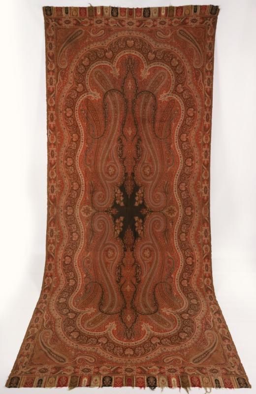 TWO LARGE CIRCA 1900 PAISLEY WEAVINGS