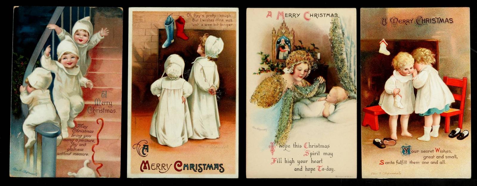 THIRTEEN ELLEN H. CLAPSADDLE HOLIDAY POSTCARDS