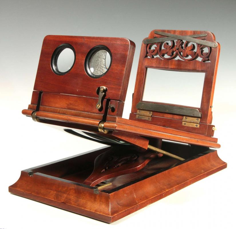 A GOOD TABLE-TOP STEREO GRAPHOSCOPE DATED 1887