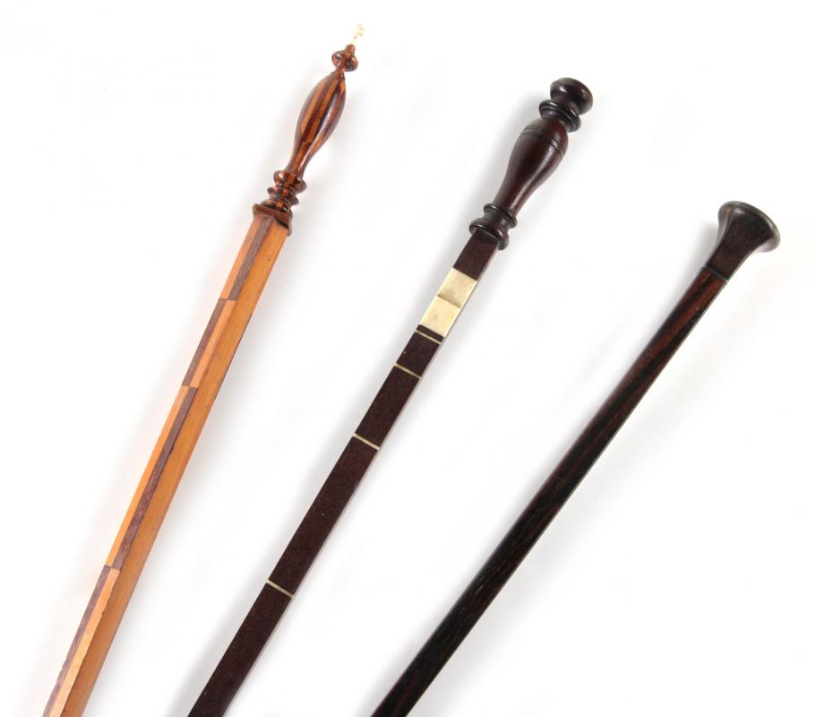 THREE INTERESTING ANTIQUE WALKING STICKS