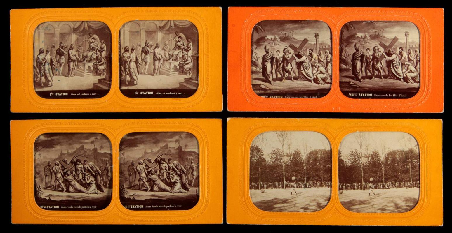 SIX INTERESTING FRENCH TISSUE STEREOVIEWS