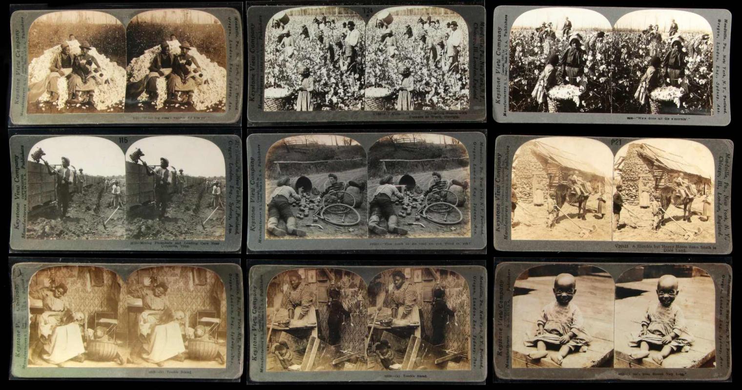 FORTY-EIGHT BLACK AMERICANA STEREOVIEWS