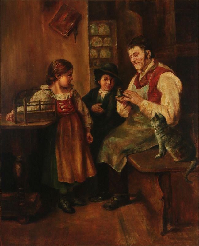 A 19TH C. CONTINENTAL SCHOOL OIL ON BOARD