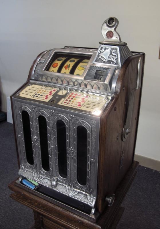 MILLS JACKPOT MINT FRONT O.K. VENDOR SLOT MACHINE