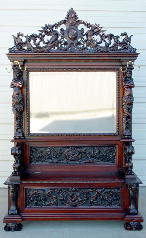 A CUSTOM MONUMENTAL HORNER-STYLE MAHOGANY HALL SEA