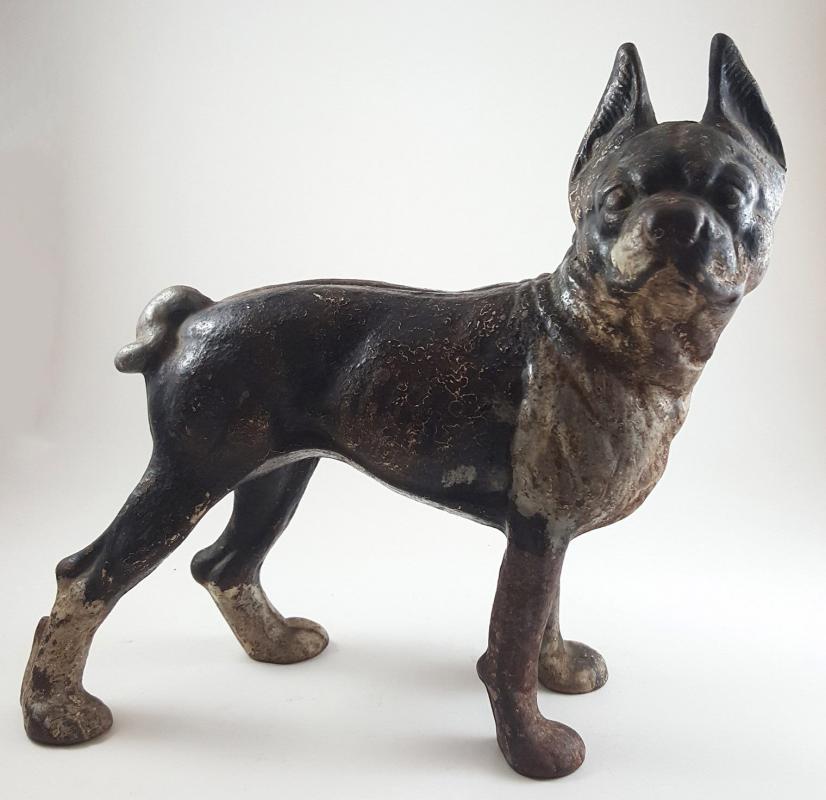 HUBLEY CAST IRON BOSTON TERRIER DOOR STOP