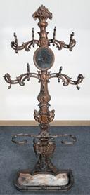 CHINNOCKS CAST IRON HALL TREE WITH UMBRELLA STAND