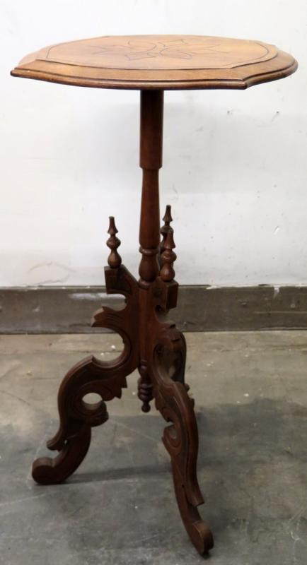 A WALNUT EASTLAKE VICTORIAN PEDESTAL