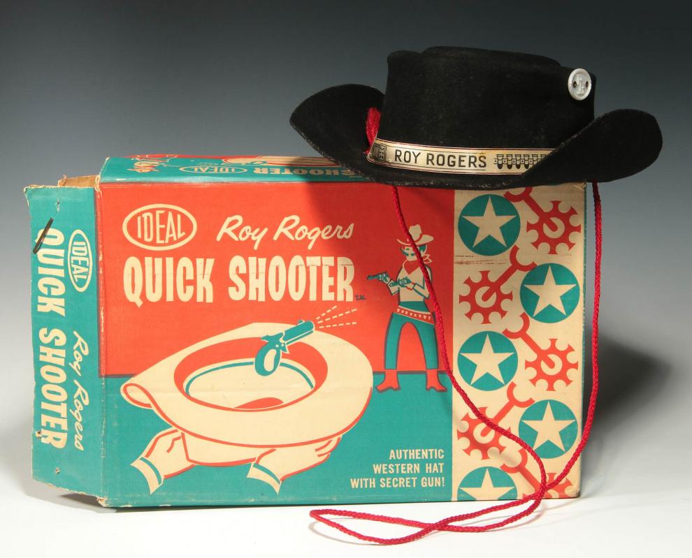 ROY ROGERS WESTERN HAT WITH SECRET GUN - IN BOX