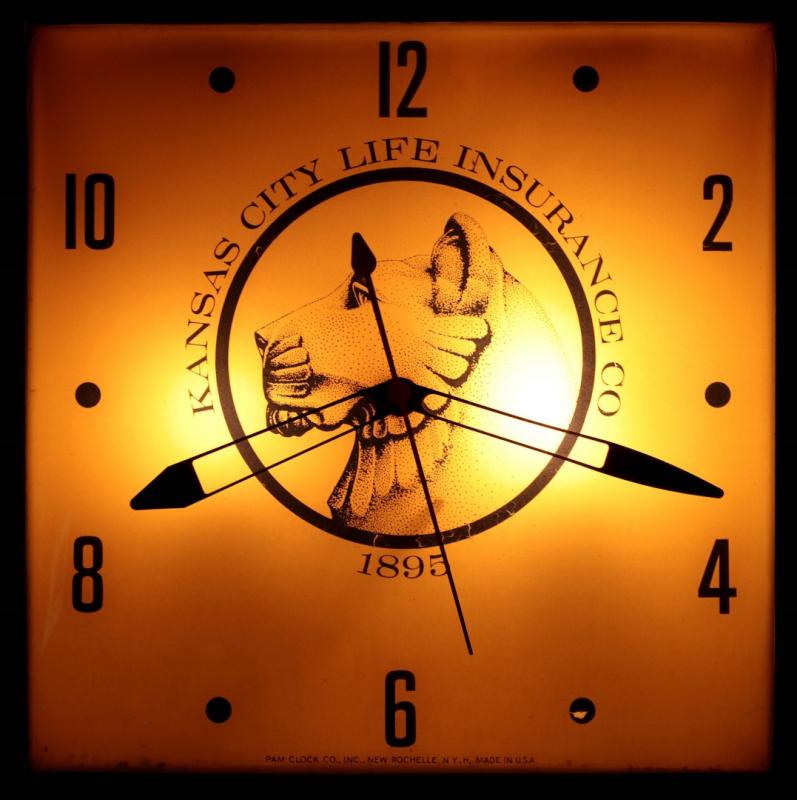 A VINTAGE KANSAS CITY LIFE INSURANCE CO CLOCK