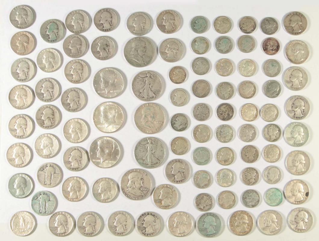 ESTATE LOT U.S. SILVER COINAGE $19.25 FACE VALUE